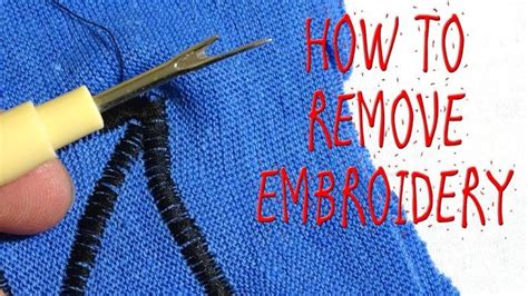 how to take embroidery off